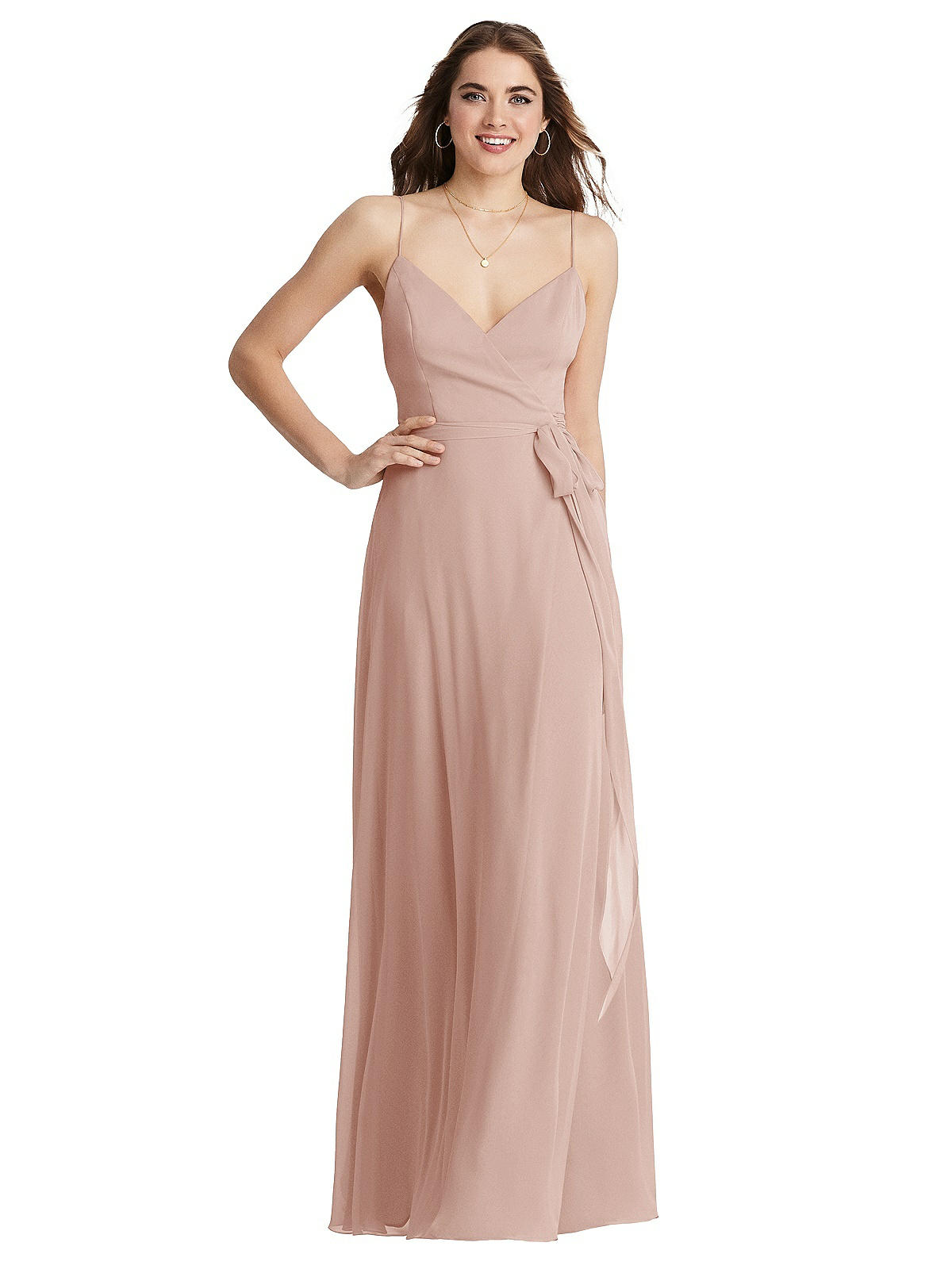 Special Order Chiffon Maxi Wrap Dress with Sash - Cora