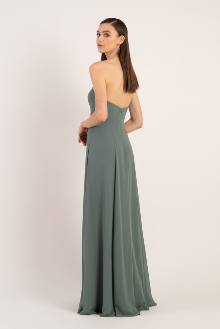 Sophisticated strapless bridesmaid dress