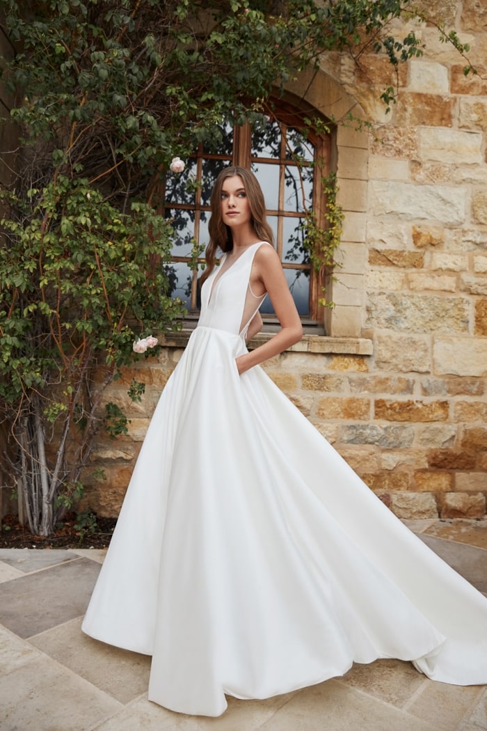 Ballgown wedding dress with pockets