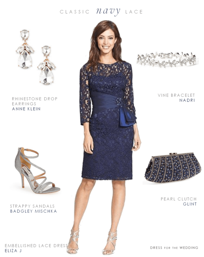 navy blue lace dress